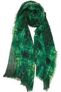 Mossy Green Wool Scarf