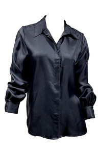 Noir Silk Blouse