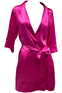 Silk Robe Jacket Hot Pink