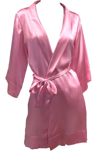 Silk Robe Jacket Barbie Pink - Pastel