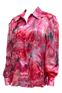 Garden of Tea Roses Silk Blouse