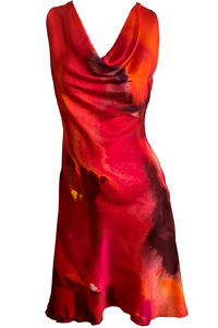 Cowl Neck Fire Dress
