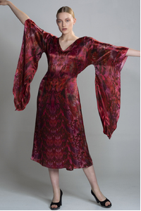Ruby Maxi Silk Kimono Dress