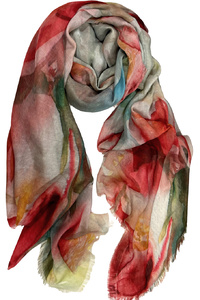 Cherry Blossoms Fine Wool Wrap