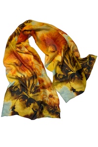 Gerberas Silk Scarf
