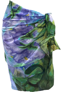 Violet Dream Silk / Cotton Wrap Skirt